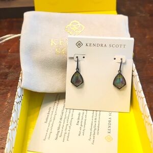 Kendra Scott Cory Drop Gun Metal earrings